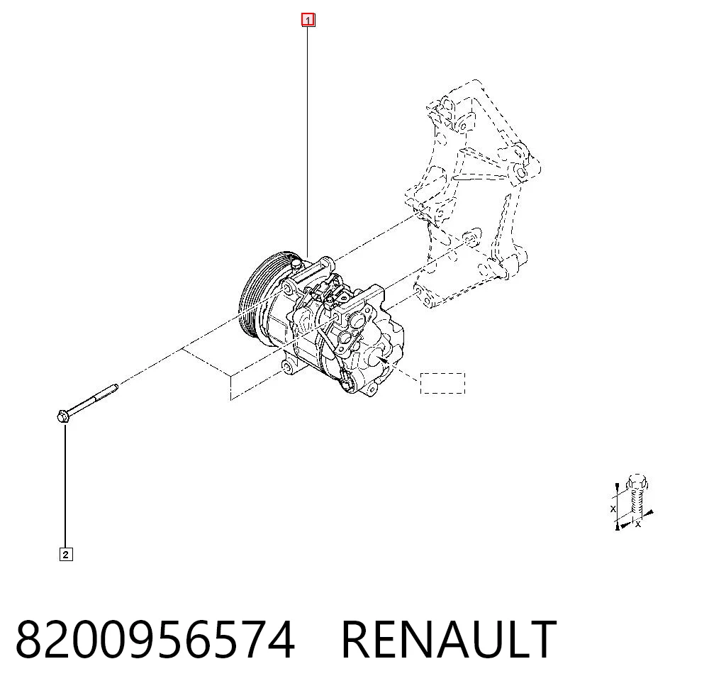 8200956574 Renault (RVI) Sprężarka klimatyzacji