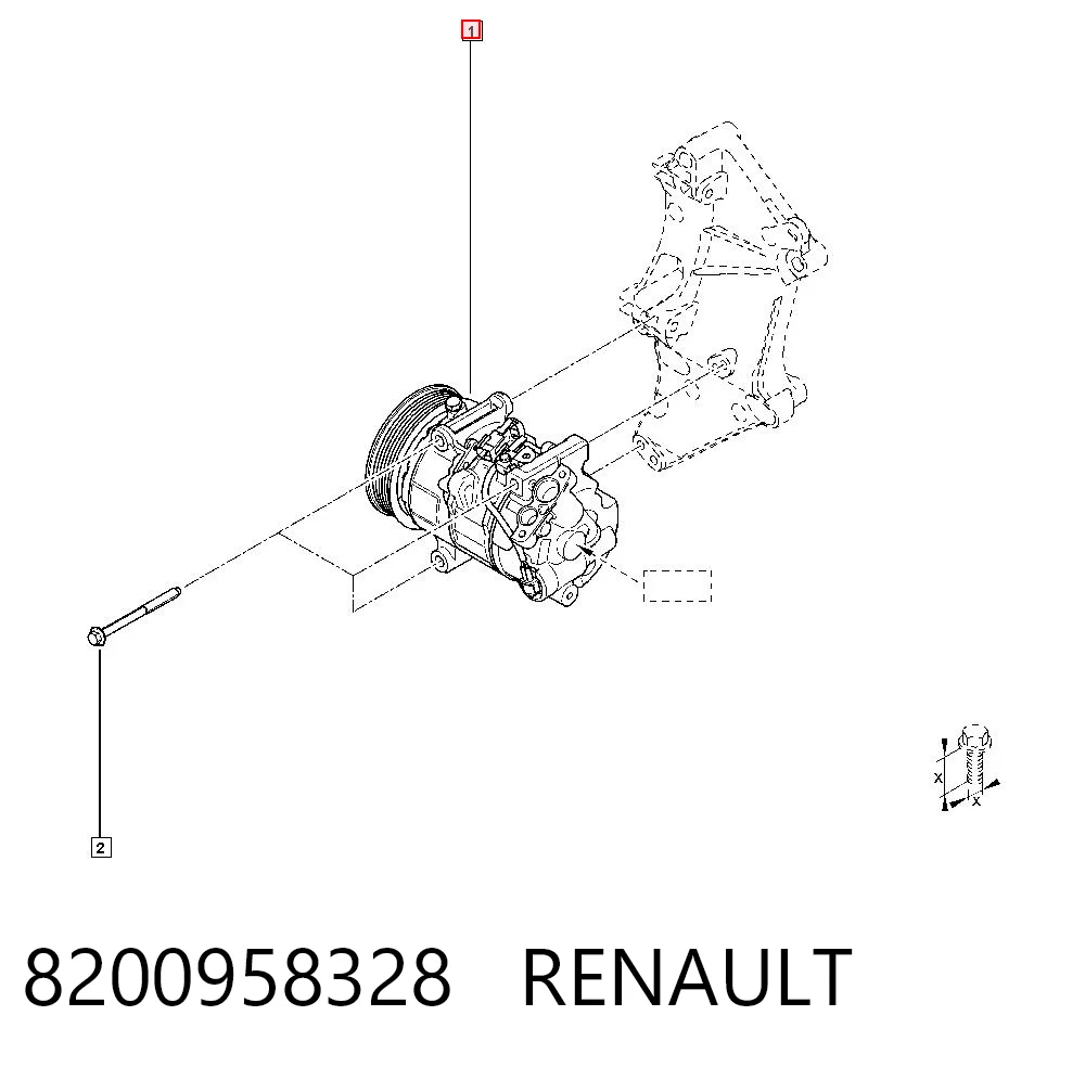 8200958328 Renault (RVI) Sprężarka klimatyzacji