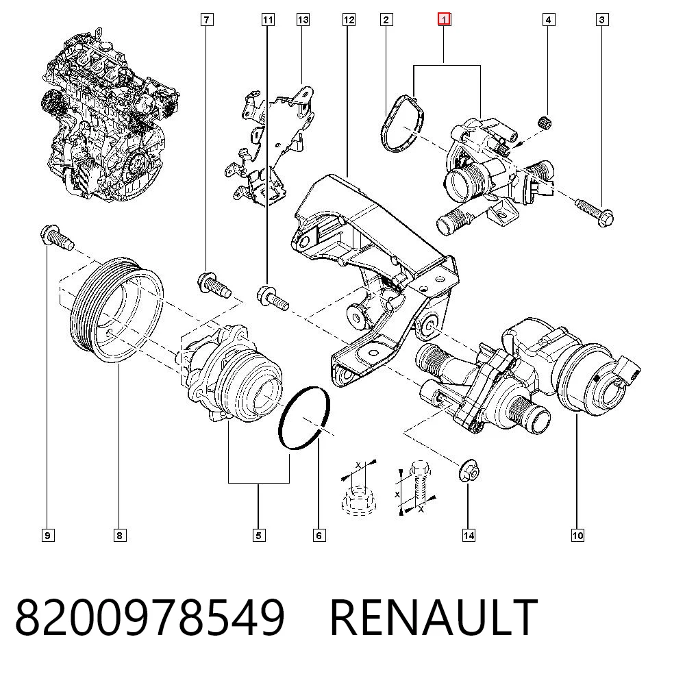 8200978549 Renault (RVI) Termostat