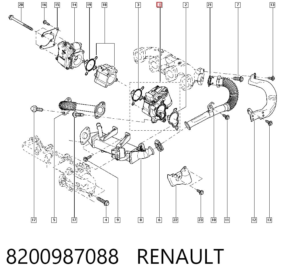 8200987088 Renault (RVI) Zawór recyrkulacji spalin EGR