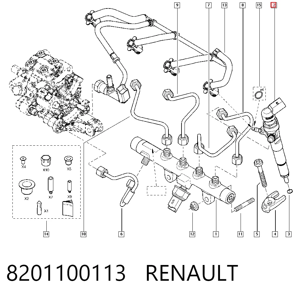 8201100113 Renault (RVI) Wtryskiwacz paliwa