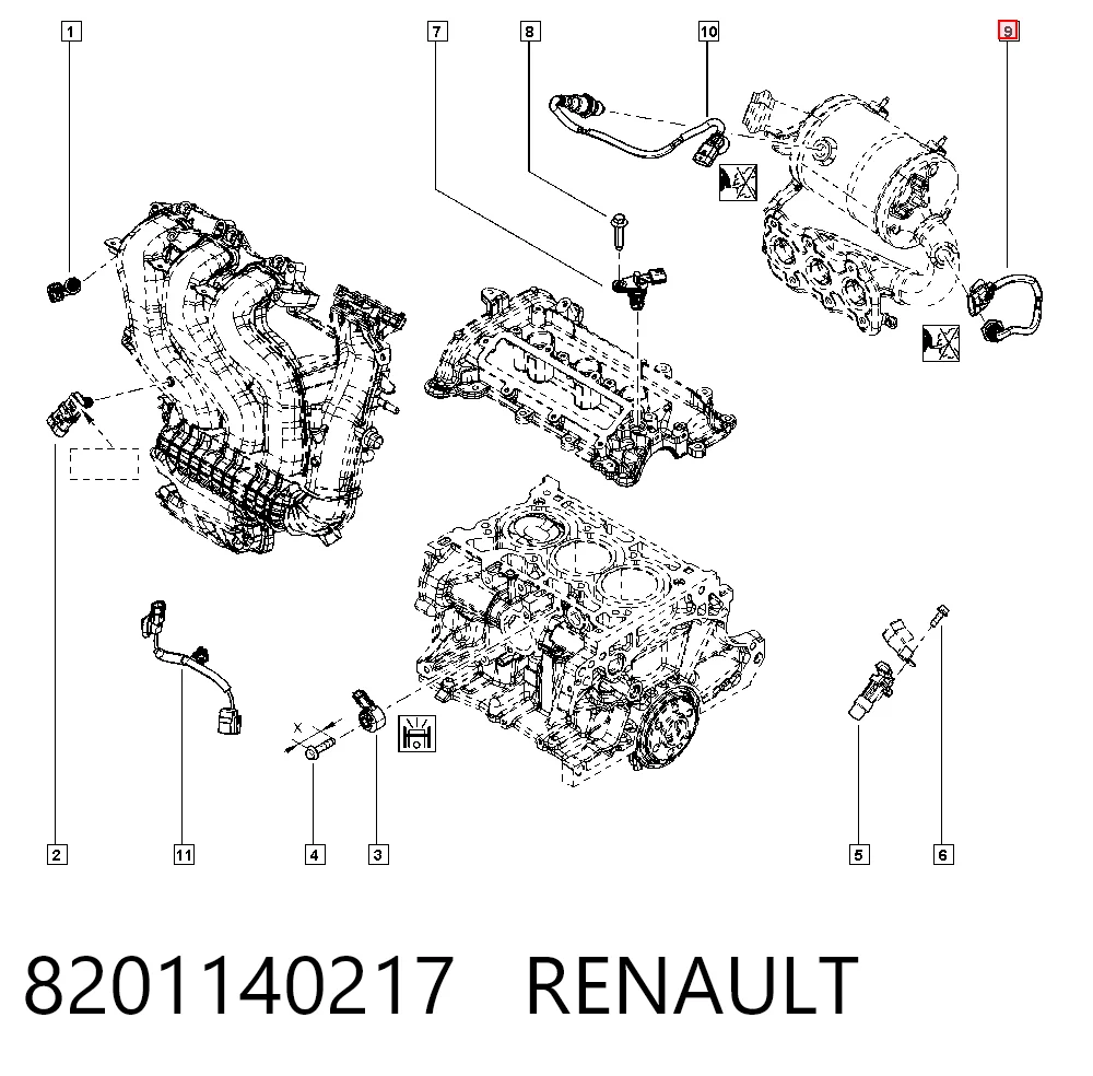 Sonda lambda czujnik tlenu przed katalizatorem 226934803R Nissan/Infiniti