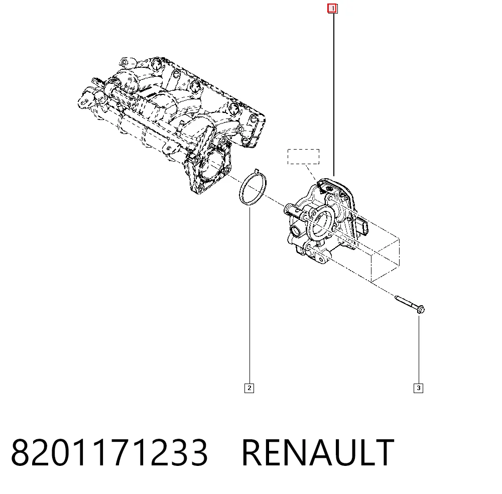 Przepustnica, komplet 161206038R VAG