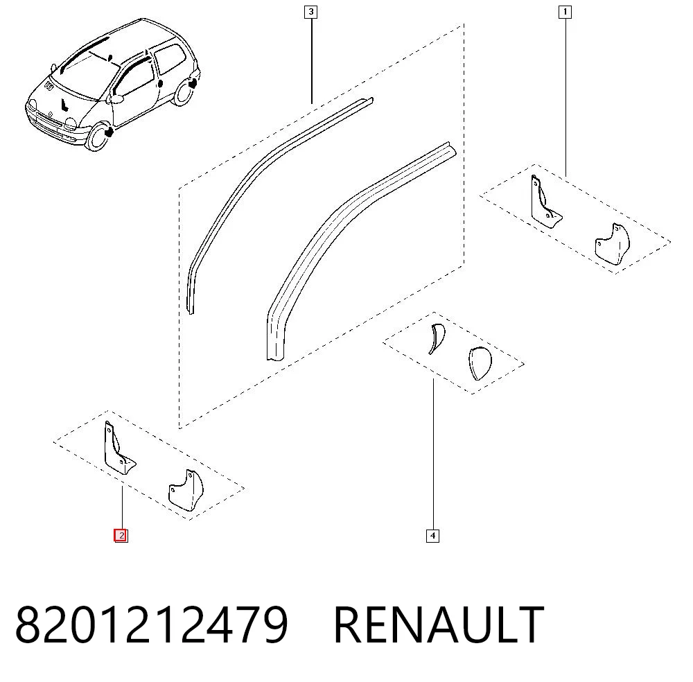 Kupić Chlapacze tylne, komplet Renault Laguna III BT0, BT1 w dobrej cenie