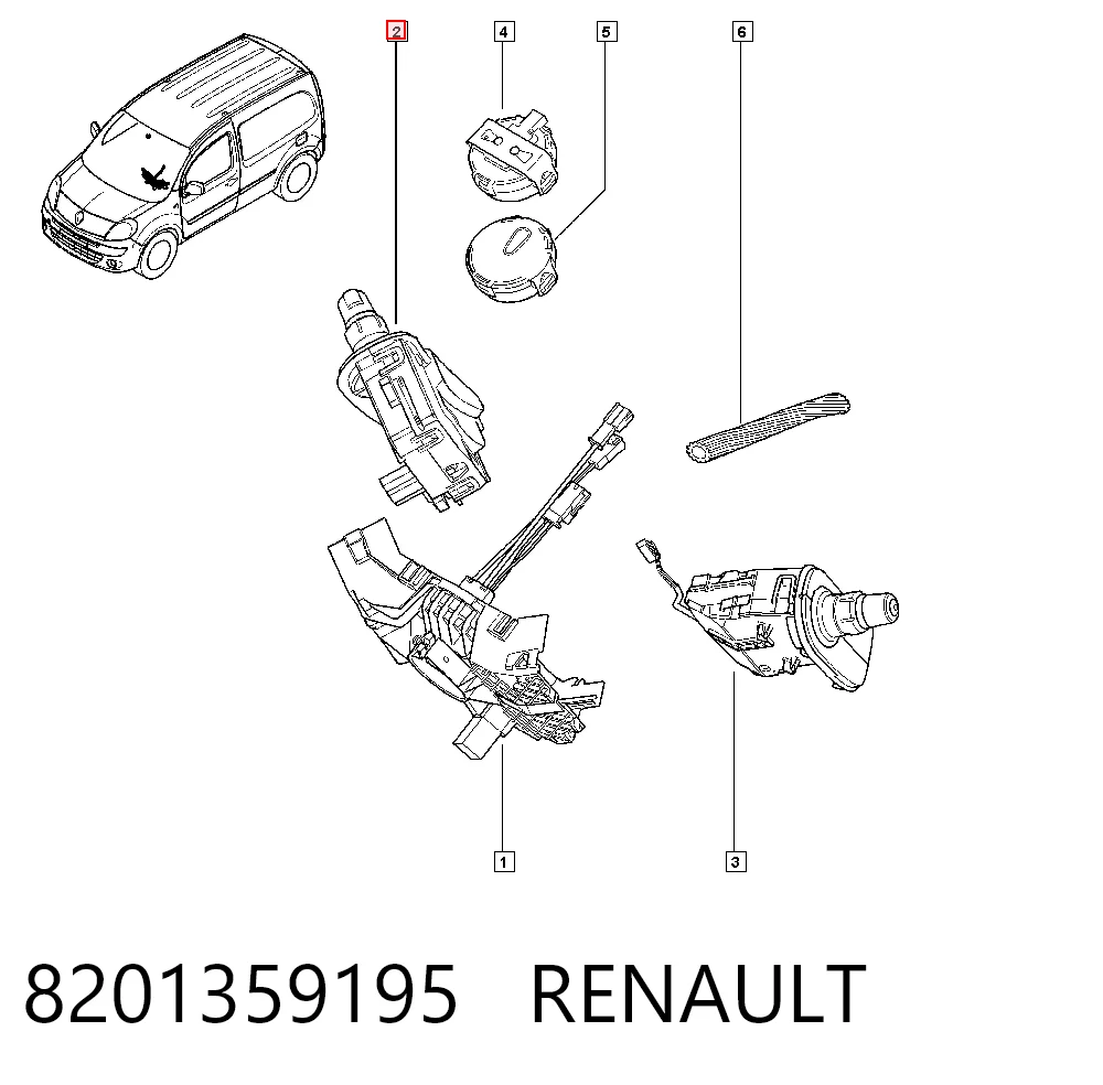8201359195 Renault (RVI) Przełącznik zespolony prawy