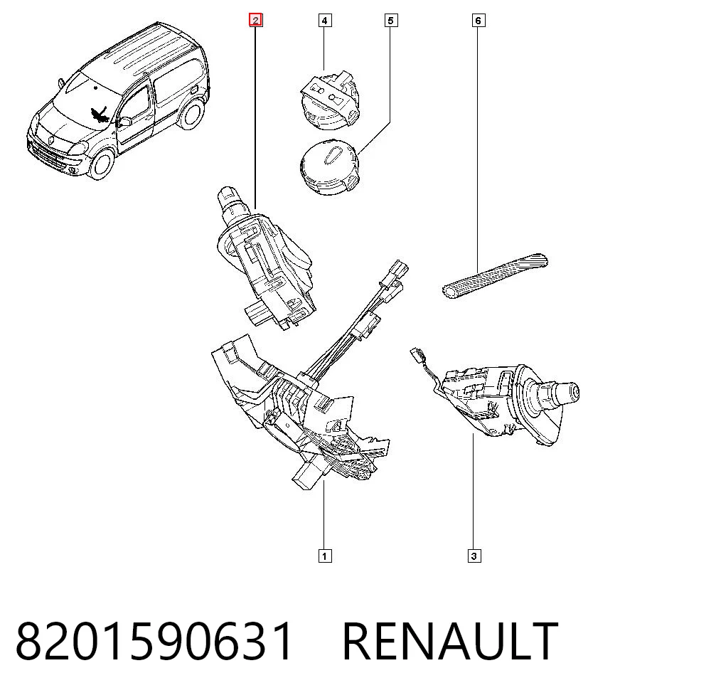 8201590631 Renault (RVI) Przełącznik zespolony prawy