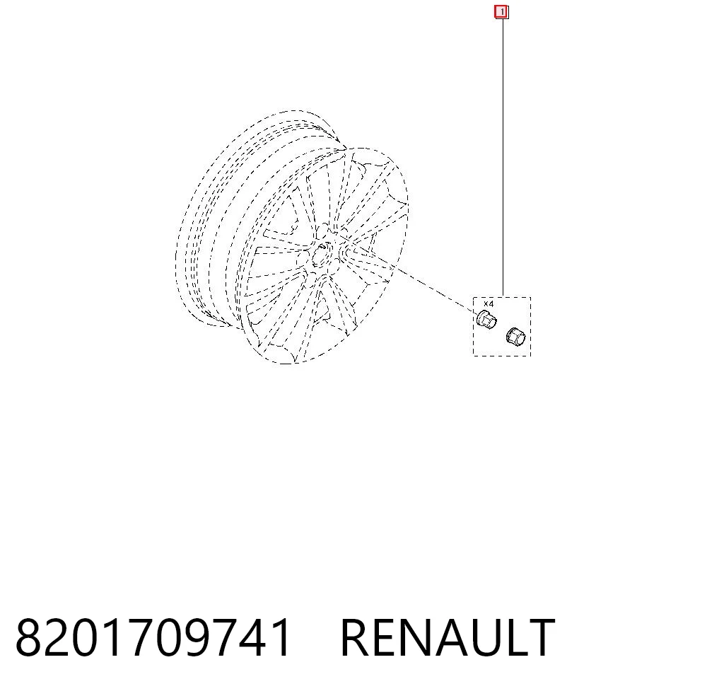 Kupić Nakrętka koła Renault Koleos HY0 w dobrej cenie