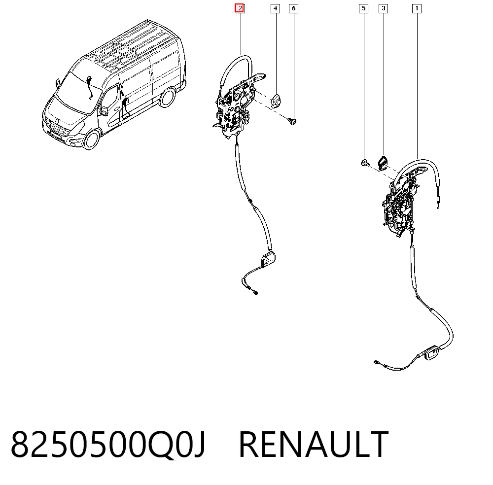 Zamek drzwi bocznych przesuwnych Peugeot/Citroen 95527349 cena, od 101,79 USD