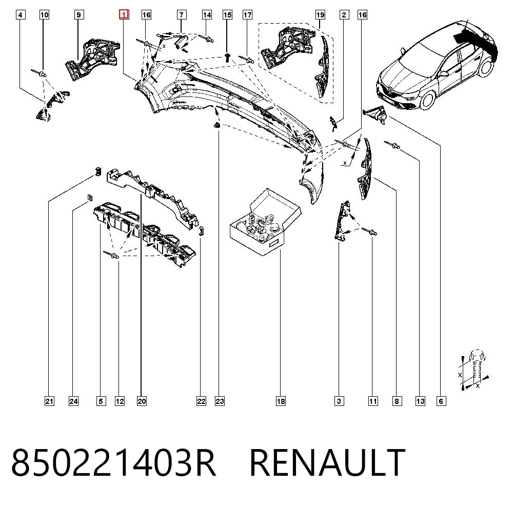 Zderzak tylny Renault Megane IV kombi (K9A, K9M, K9N) (2016 - 2026) cena, od 204,06 USD