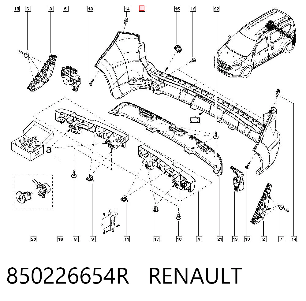 Zderzak tylny Nissan/Infiniti 850226654R cena, od 111,94 USD