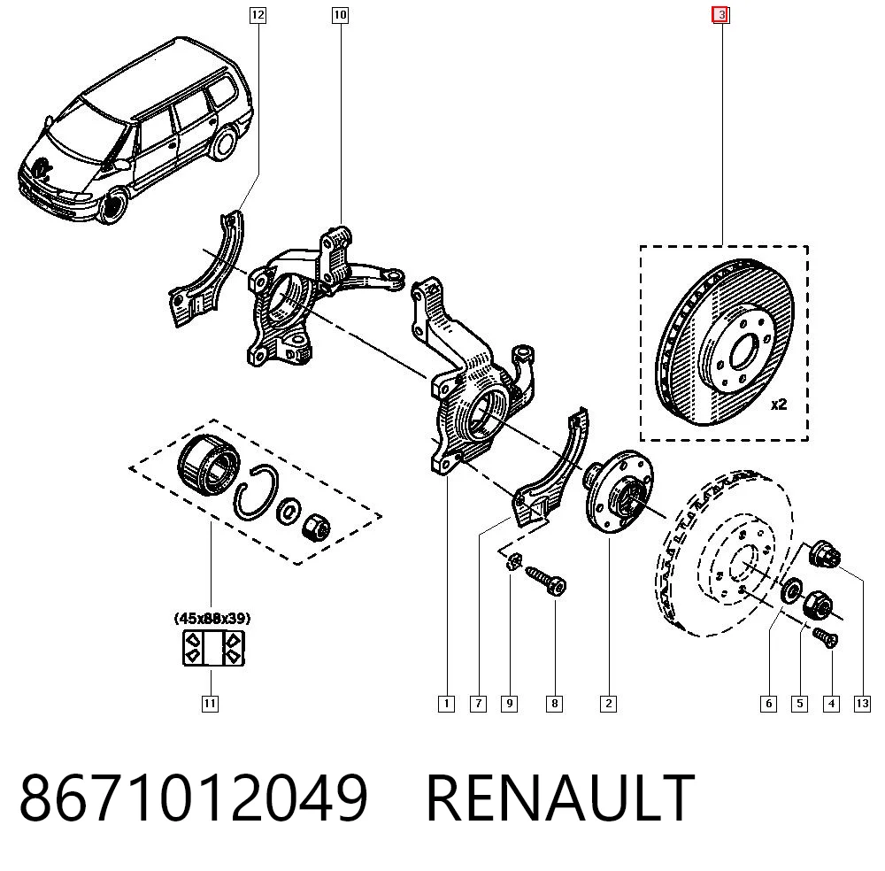 8671012049 Renault (RVI)