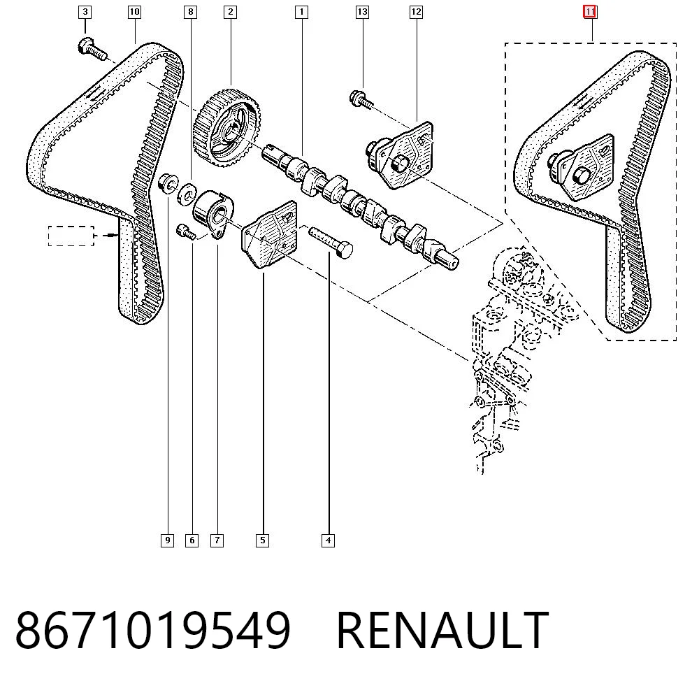 8671019549 Renault (RVI)