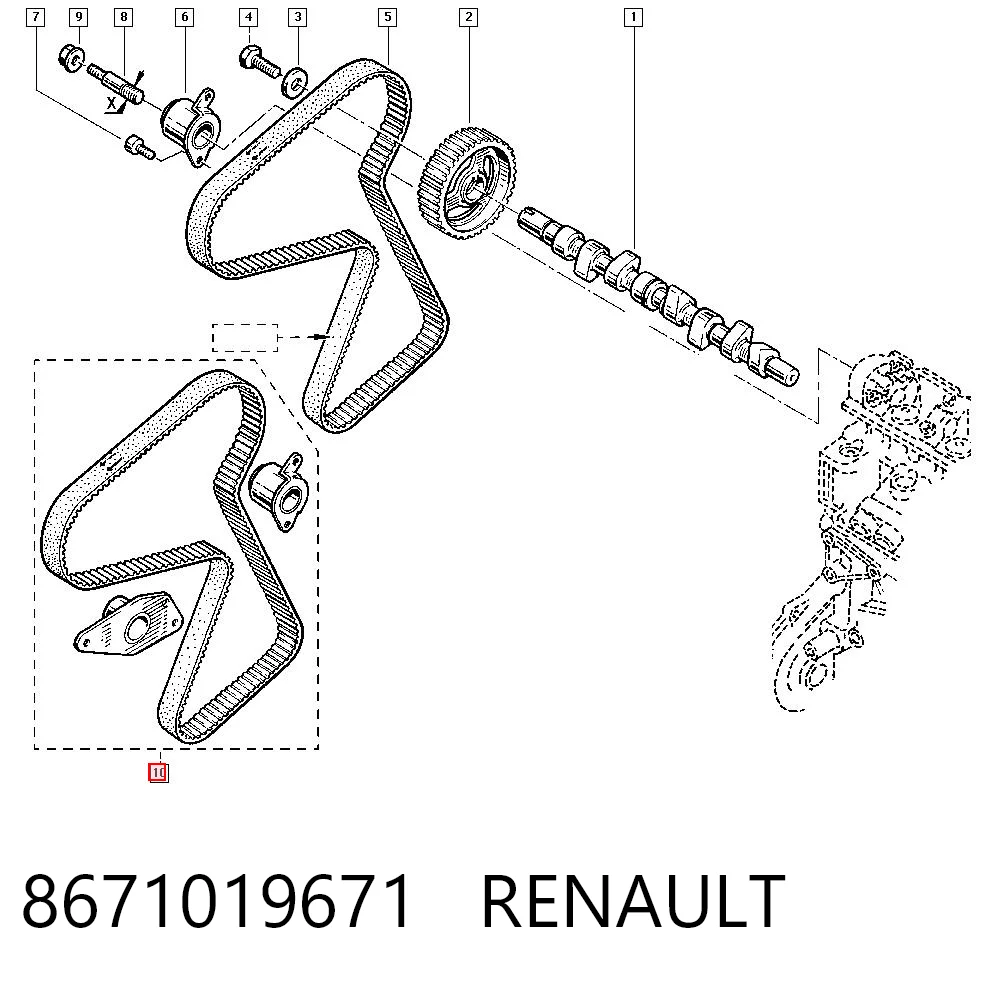  Pasek rozrządu, zestaw Renault Megane 