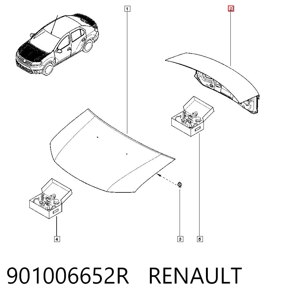 Klapa bagażnika do Renault LOGAN II L52