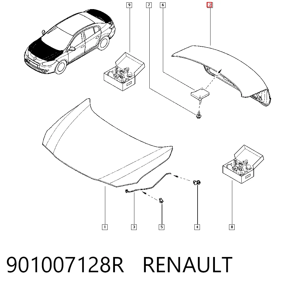 Klapa bagażnika do Renault Fluence  L3