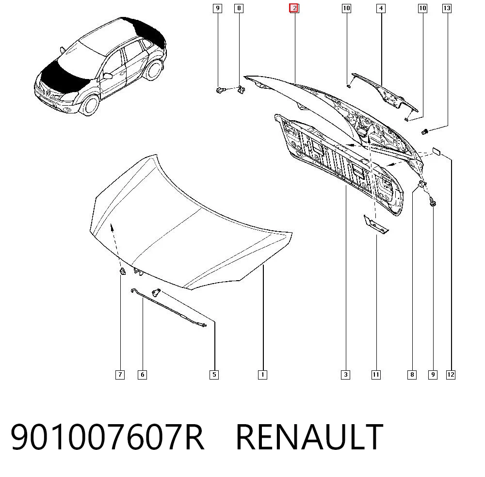 Drzwi tylne (bagażnika 3/5) do Renault Koleos  HY0