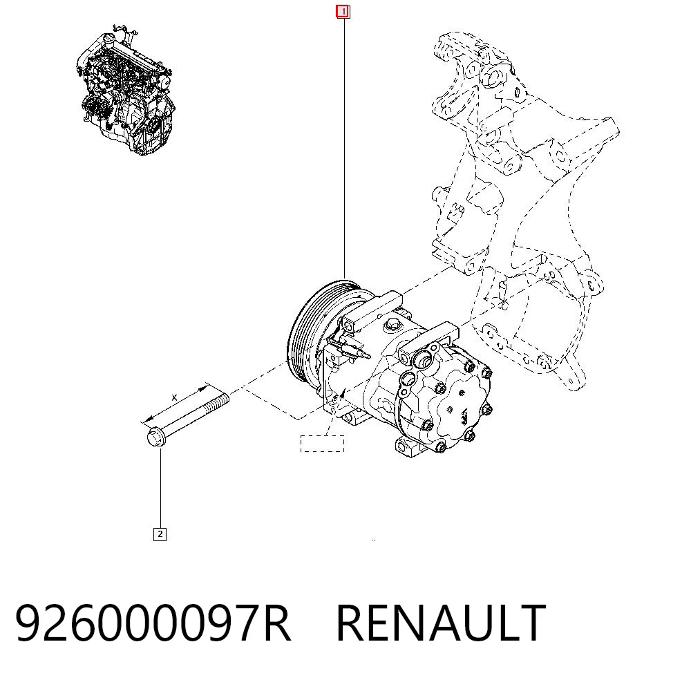 926000097R Renault (RVI) Sprężarka klimatyzacji