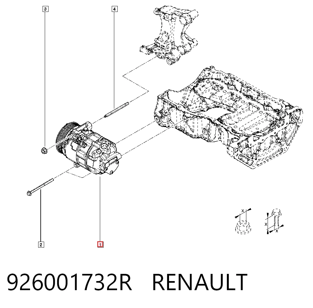 926001732R Renault (RVI) Sprężarka klimatyzacji