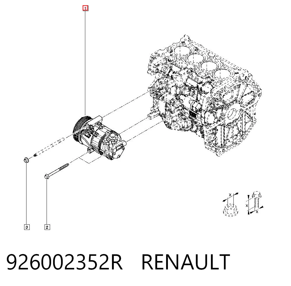 926002352R Renault (RVI) Sprężarka klimatyzacji
