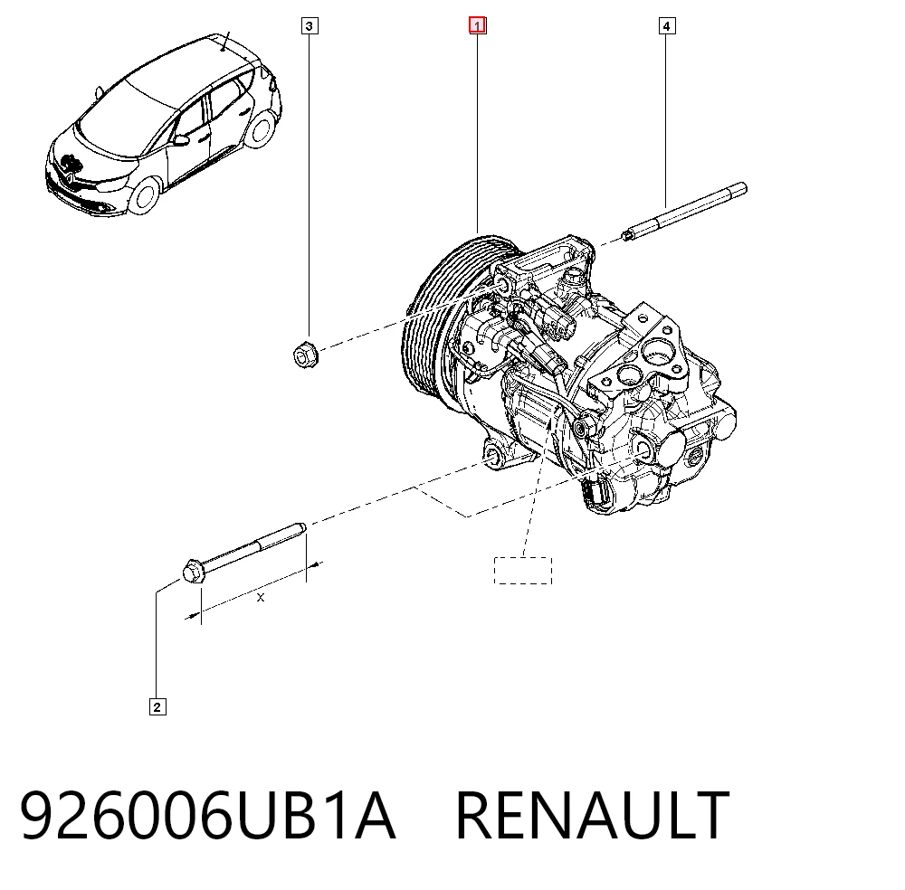 Sprężarka klimatyzacji Renault Scenic GRAND IV minivan (R9) (2016 - 2023) cena, od 144,72 USD