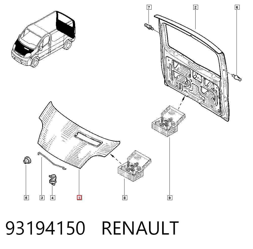 Maska silnika Opel Vivaro A