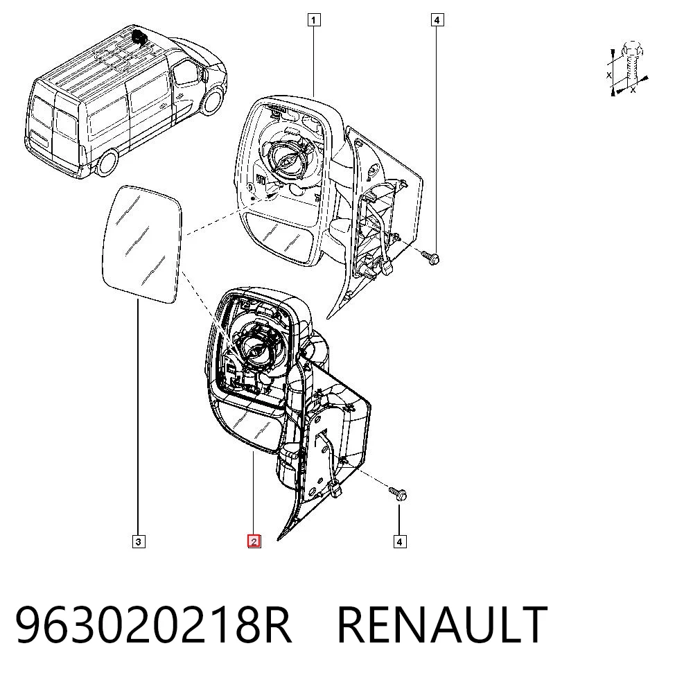 Lusterko wsteczne lewe General Motors 93197488