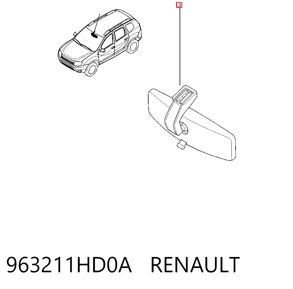 Lusterko wewnętrzne Renault Trafic III awangarda (2014 - 2026) cena, od 45,97 USD