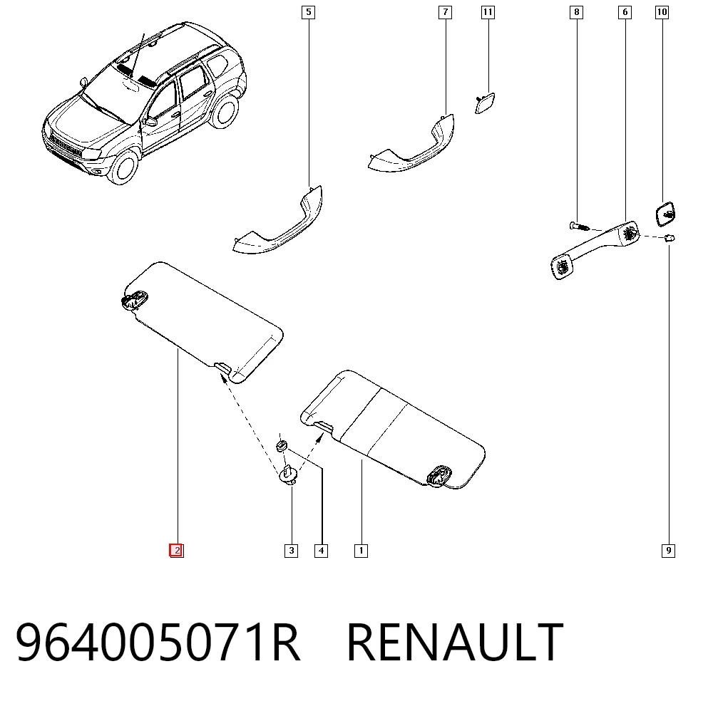 Osłona przeciwsłoneczna do Renault DUSTER II HM