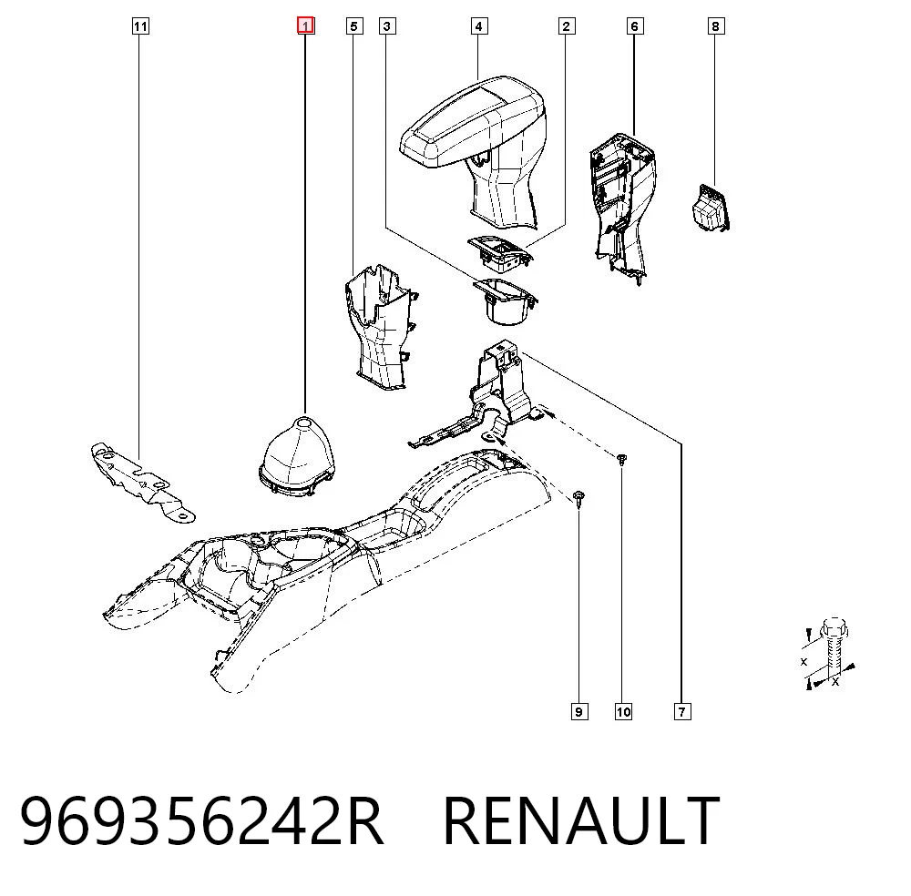 969356242R Renault (RVI) Pokrowiec dźwigni zmiany biegów