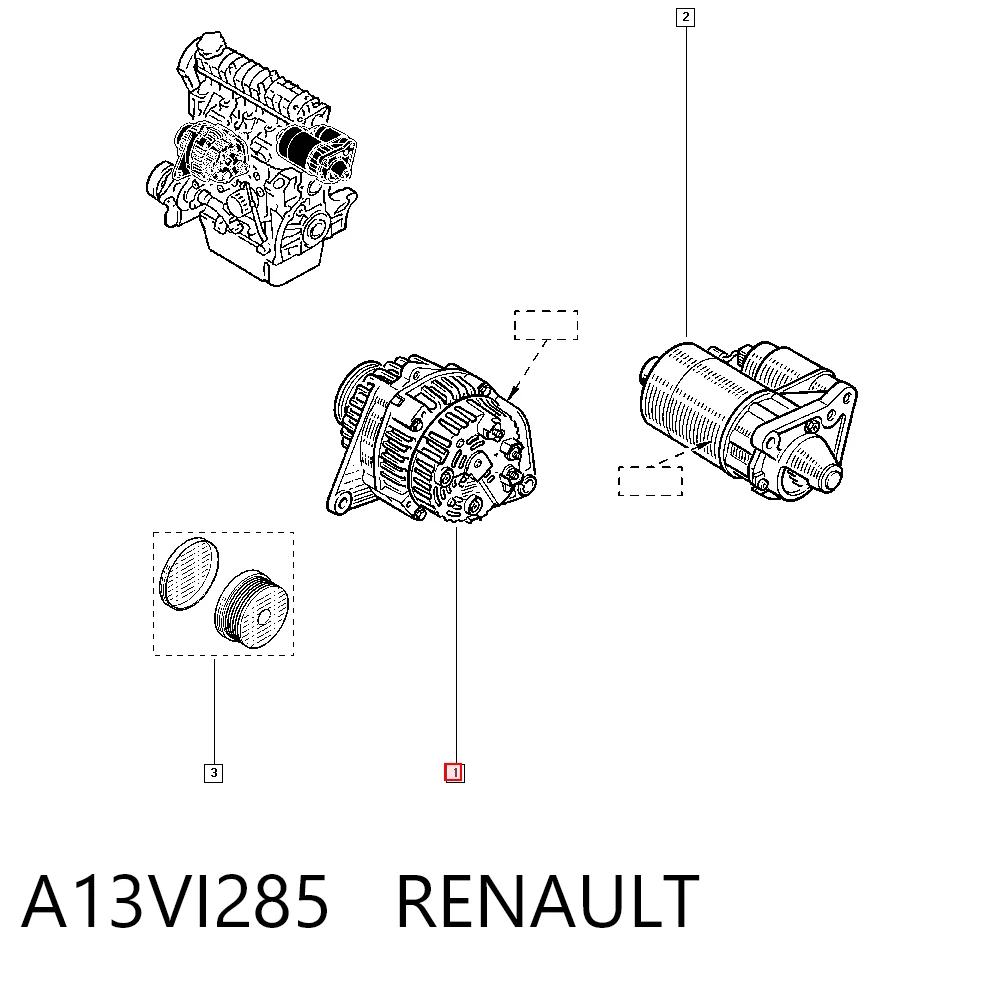 Alternator Renault Megane SCENIC minivan (JA0, JA1) (1996 - 2001) cena, od 56,18 USD