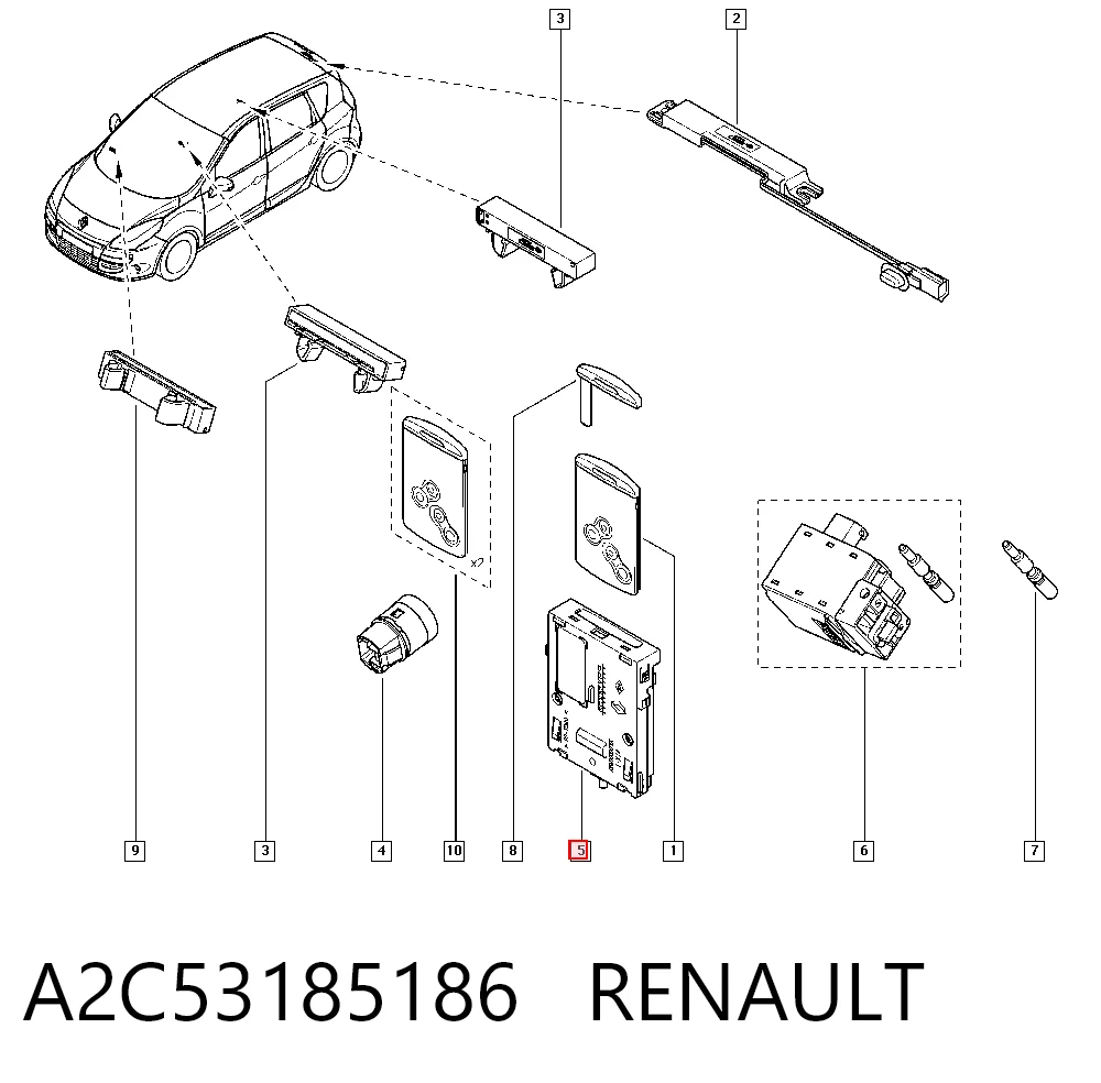 Do koszyka Stacyjka zapłonowa Renault Laguna III BT0, BT1