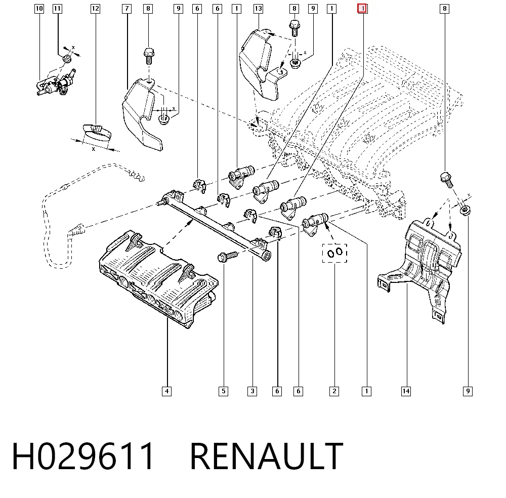 H029611 Renault (RVI) Wtryskiwacz paliwa