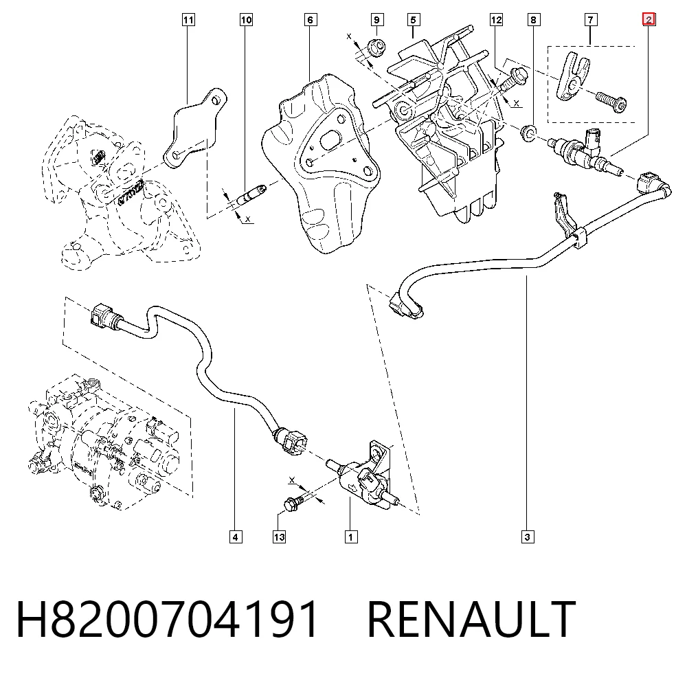 H8200704191 Renault (RVI) Wtryskiwacz paliwa