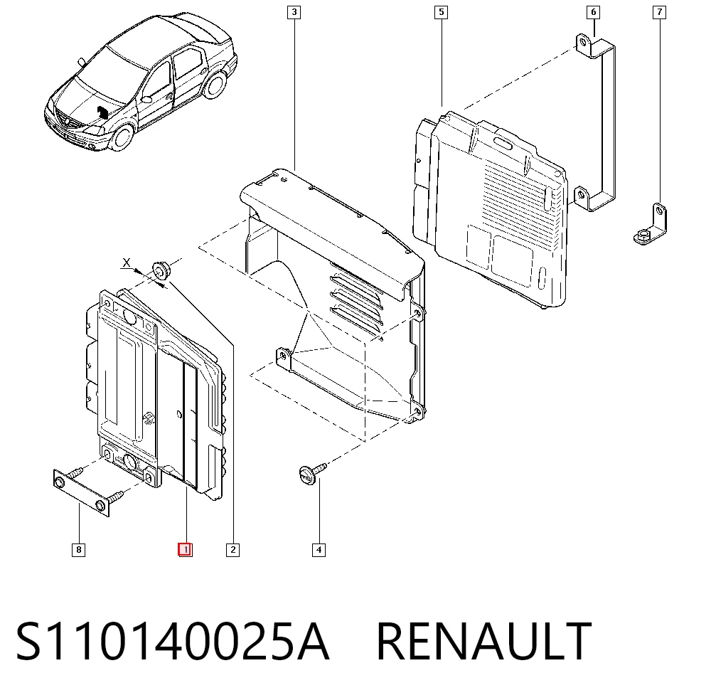  Sterownik silnika Dacia Logan 