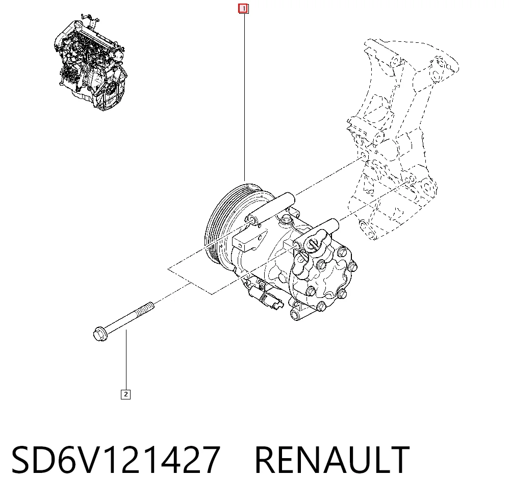 Sprężarka klimatyzacji Renault Twingo I hatchback (C06) (1992 - 2007) cena, od 57,94 USD