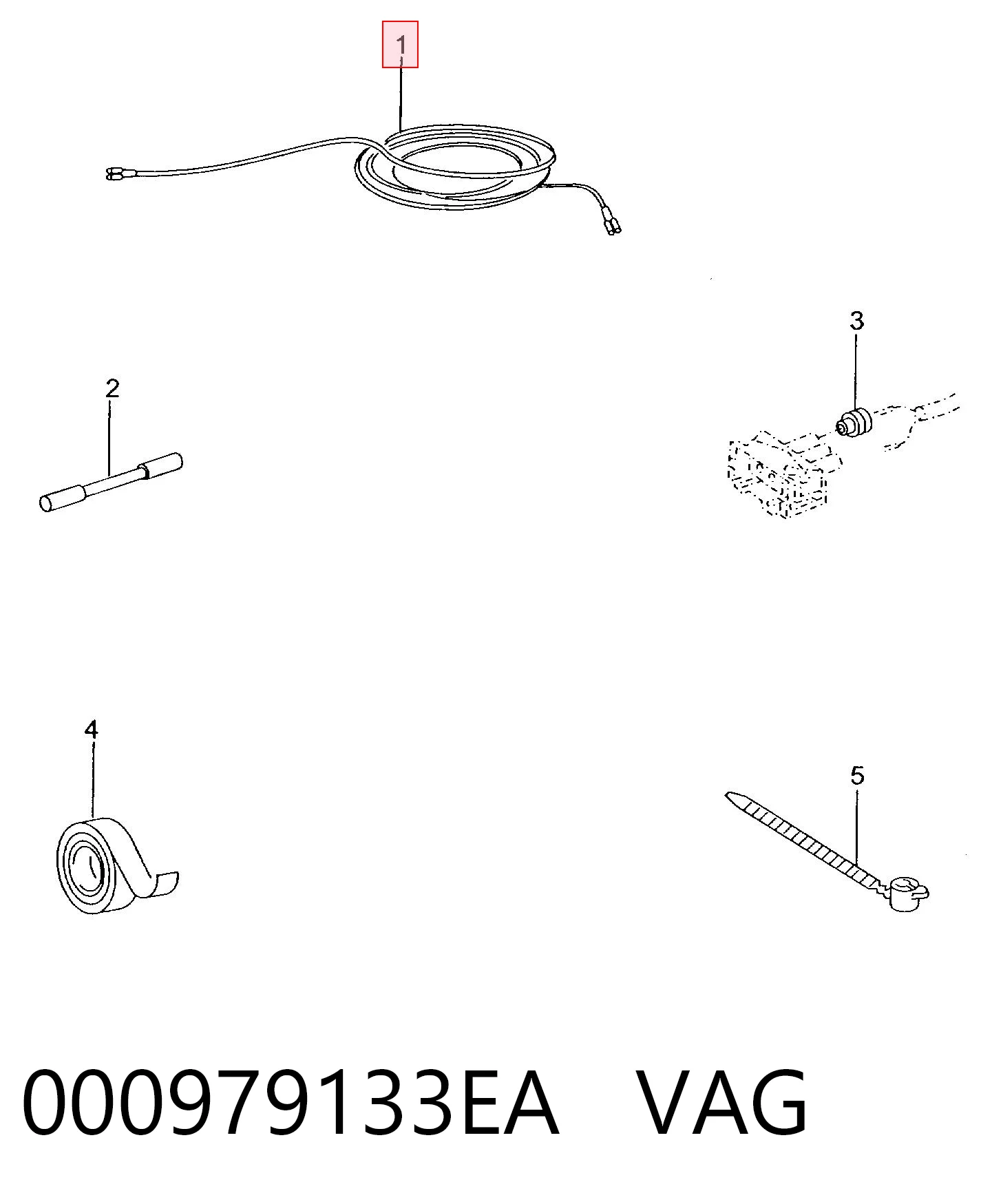 000979133EA VAG Czujnik stukowy (czujnik spalania stukowego)