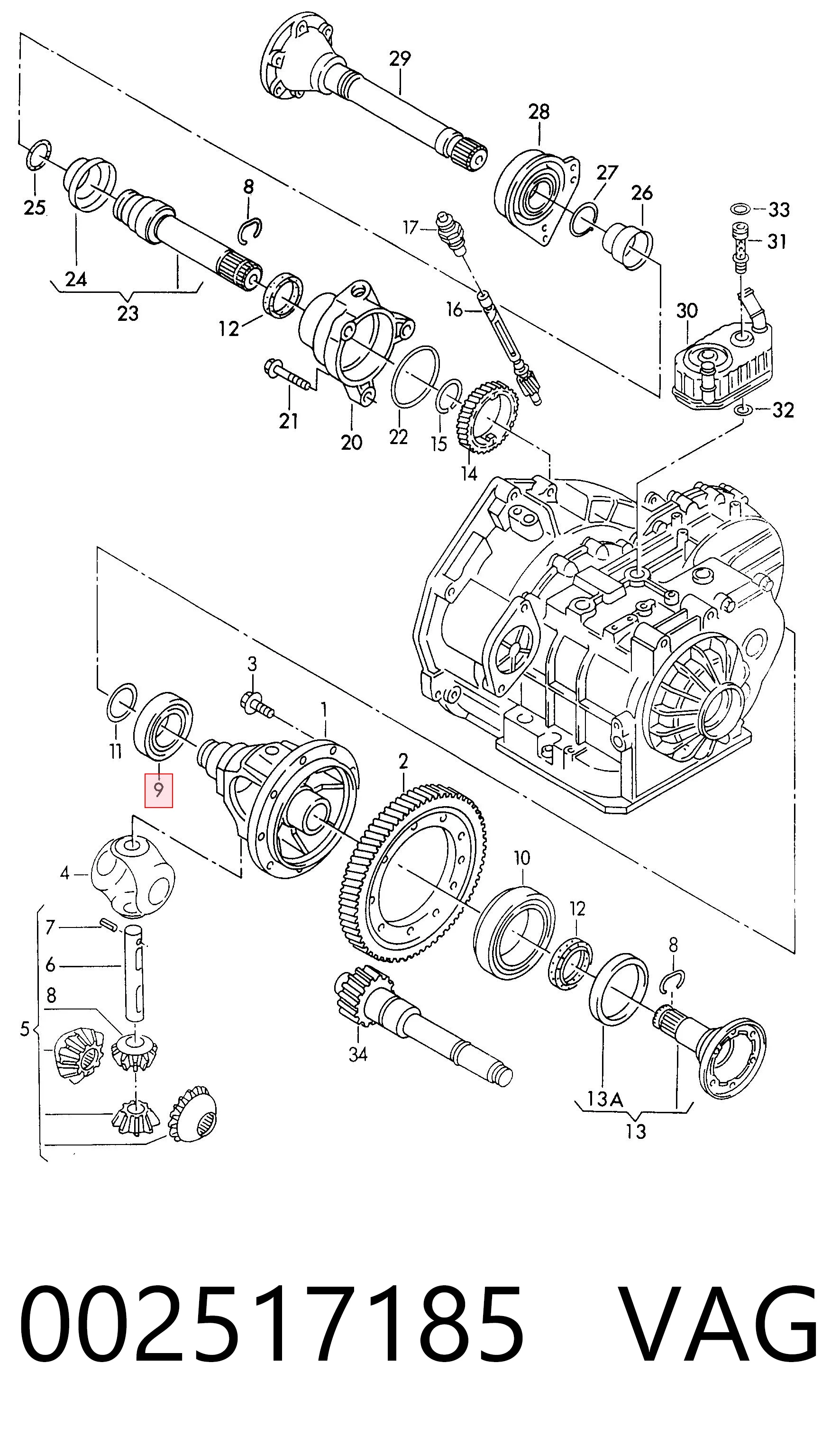 Łożysko skrzyni biegów do Volkswagen Polo 6KV2