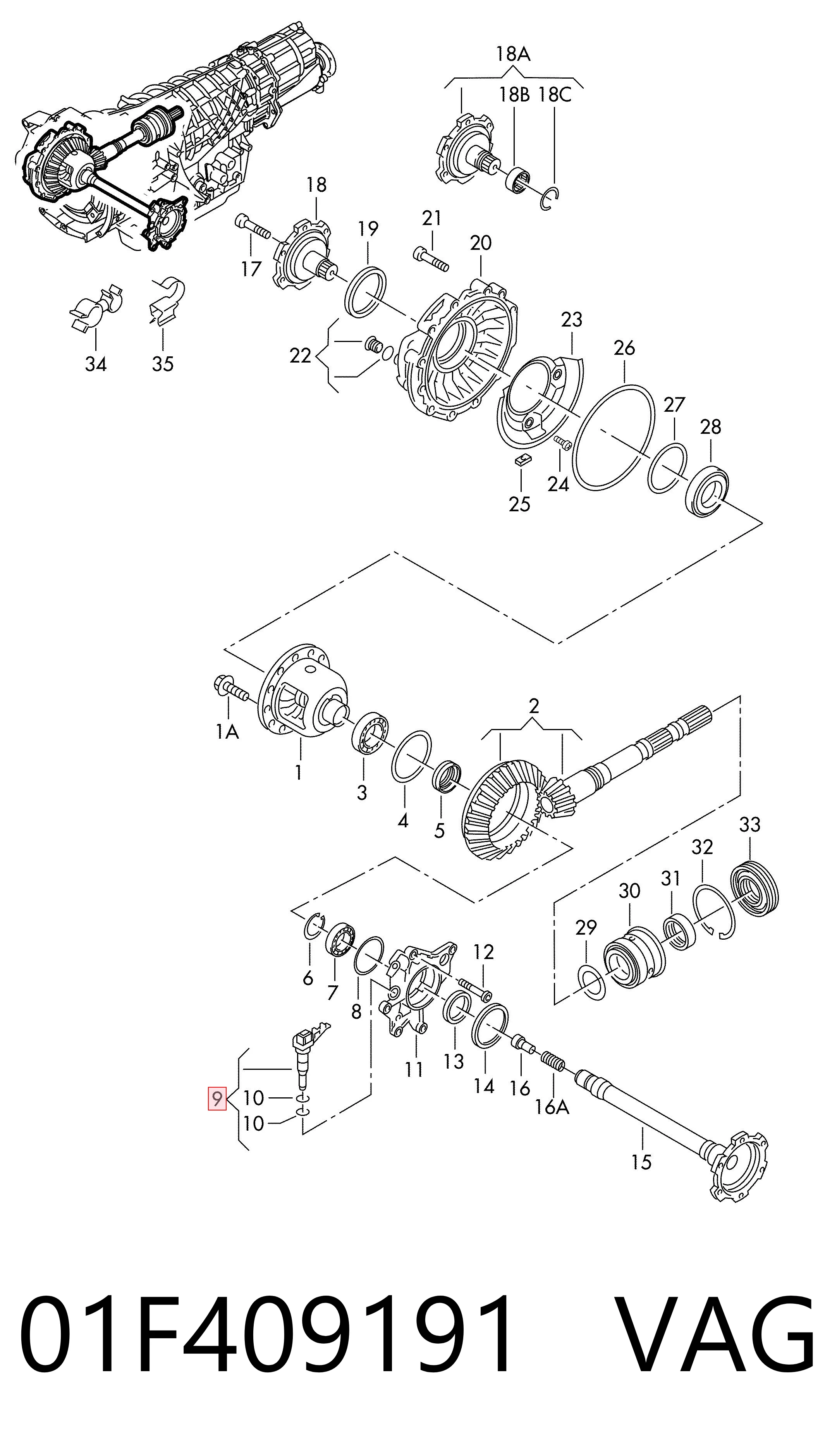 01F409191 VAG Czujnik prędkości