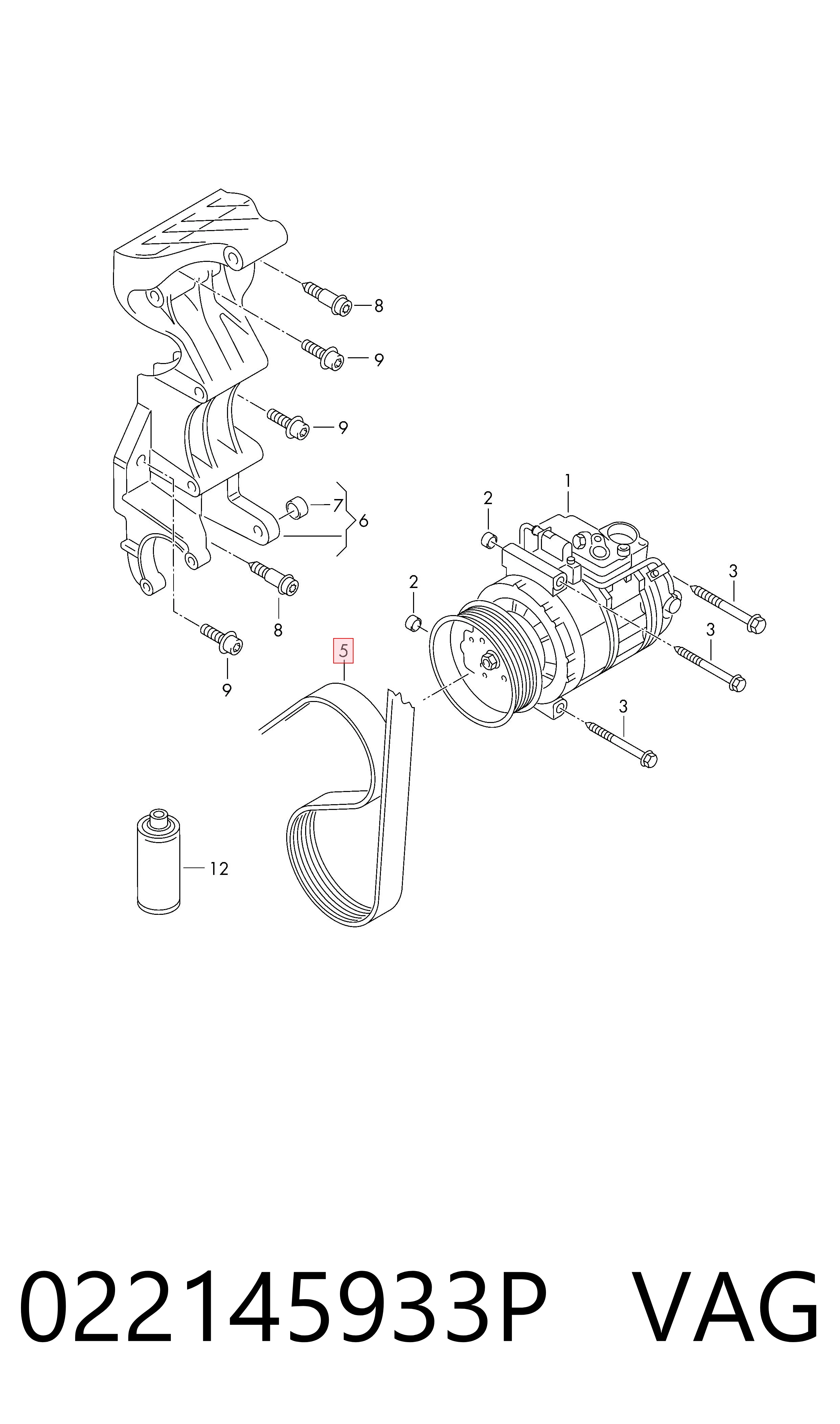 022145933P VAG Pas napędowy mechanizmów