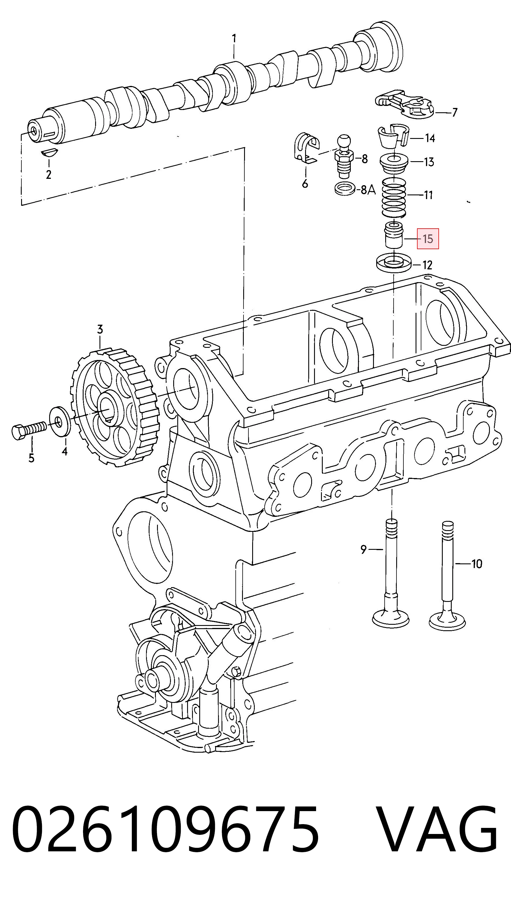 Uszczelniacz zaworu dolotowego/wylotowego do Volkswagen Polo II 86C