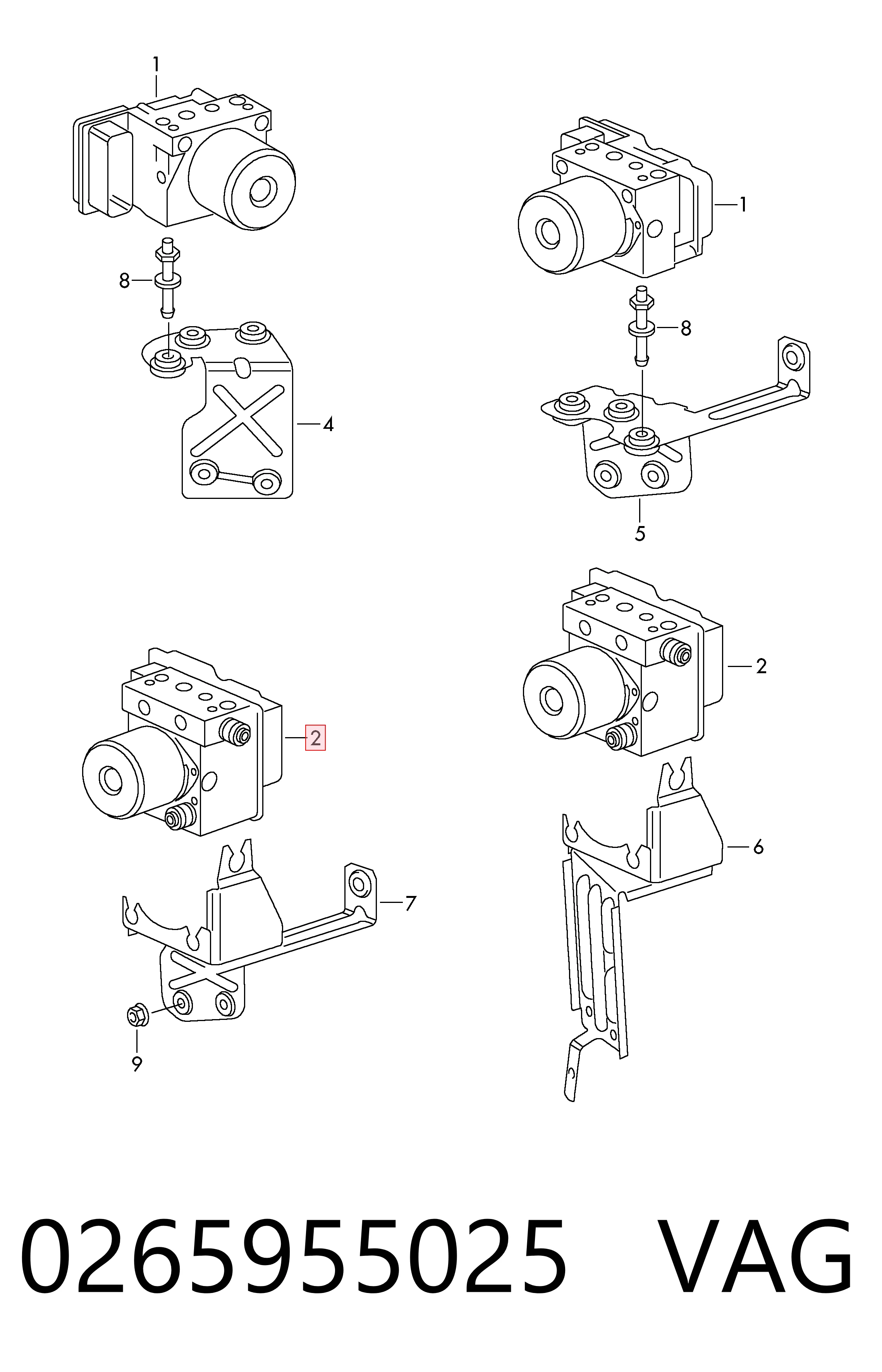 Sterownik ABS  hydrauliczny do Volkswagen Polo V 6R1, 6C1