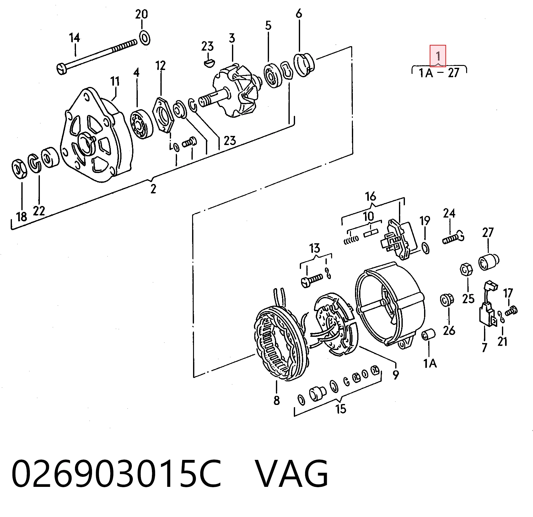 Kupić Alternator Audi 90  89, 89Q, 8A w dobrej cenie