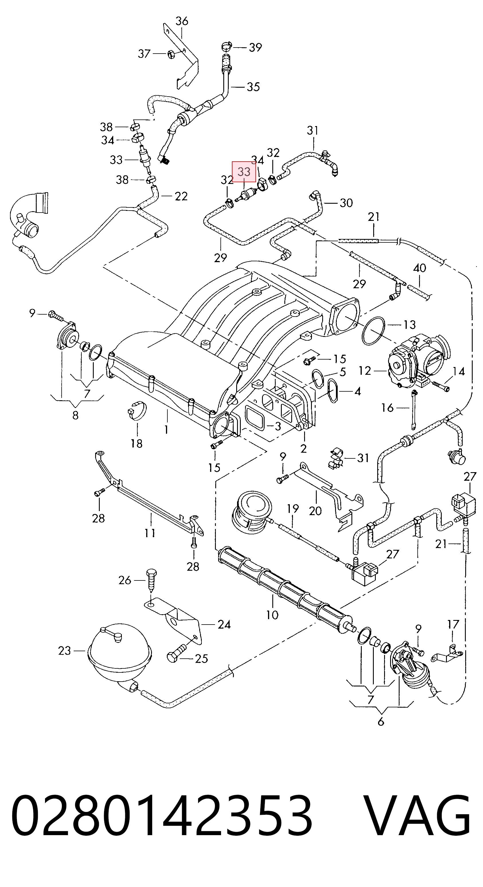 Zawór odpowietrzający zbiornika paliwa do Volkswagen Golf IV 1J1