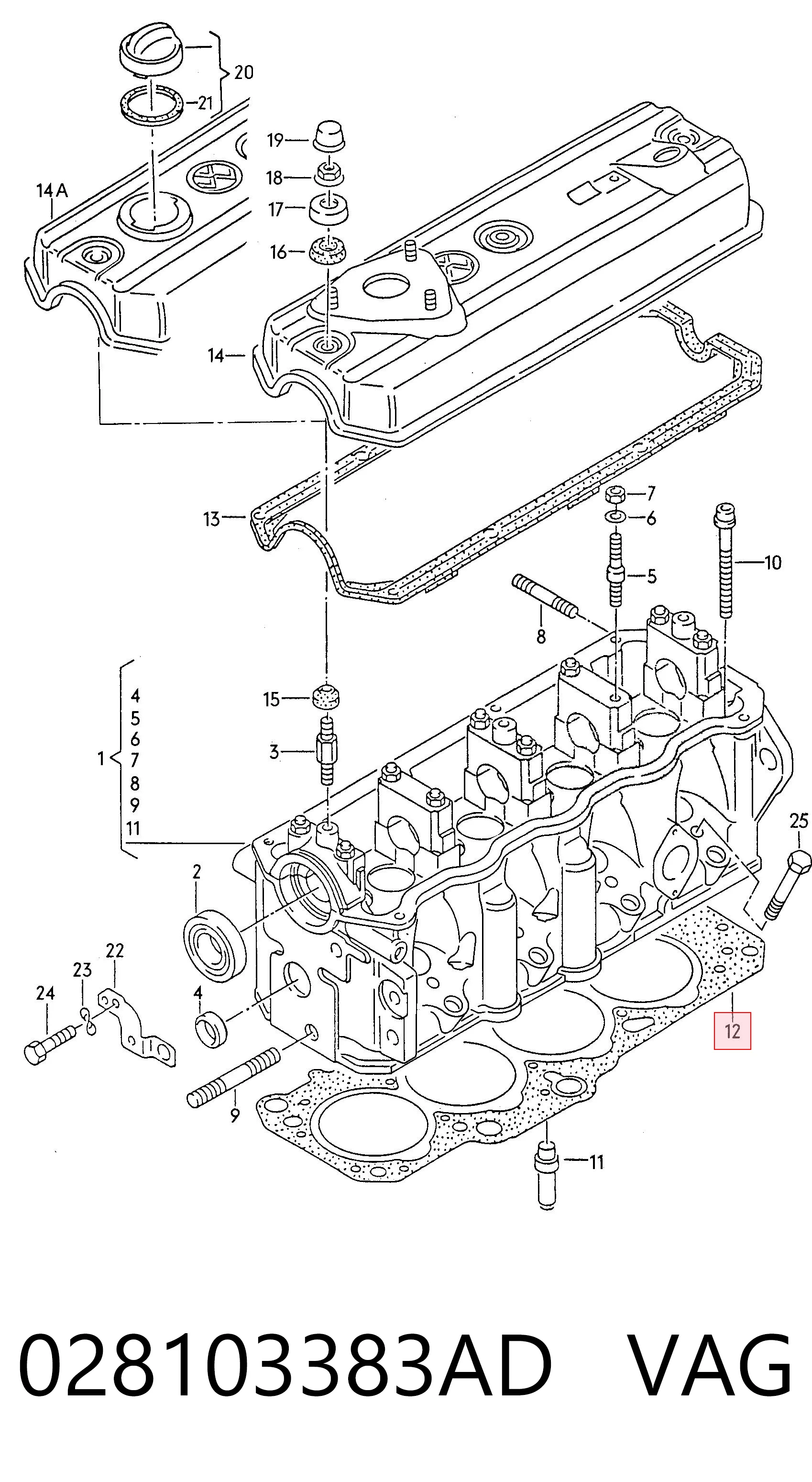  Uszczelka głowicy cylindrów Ford Galaxy 