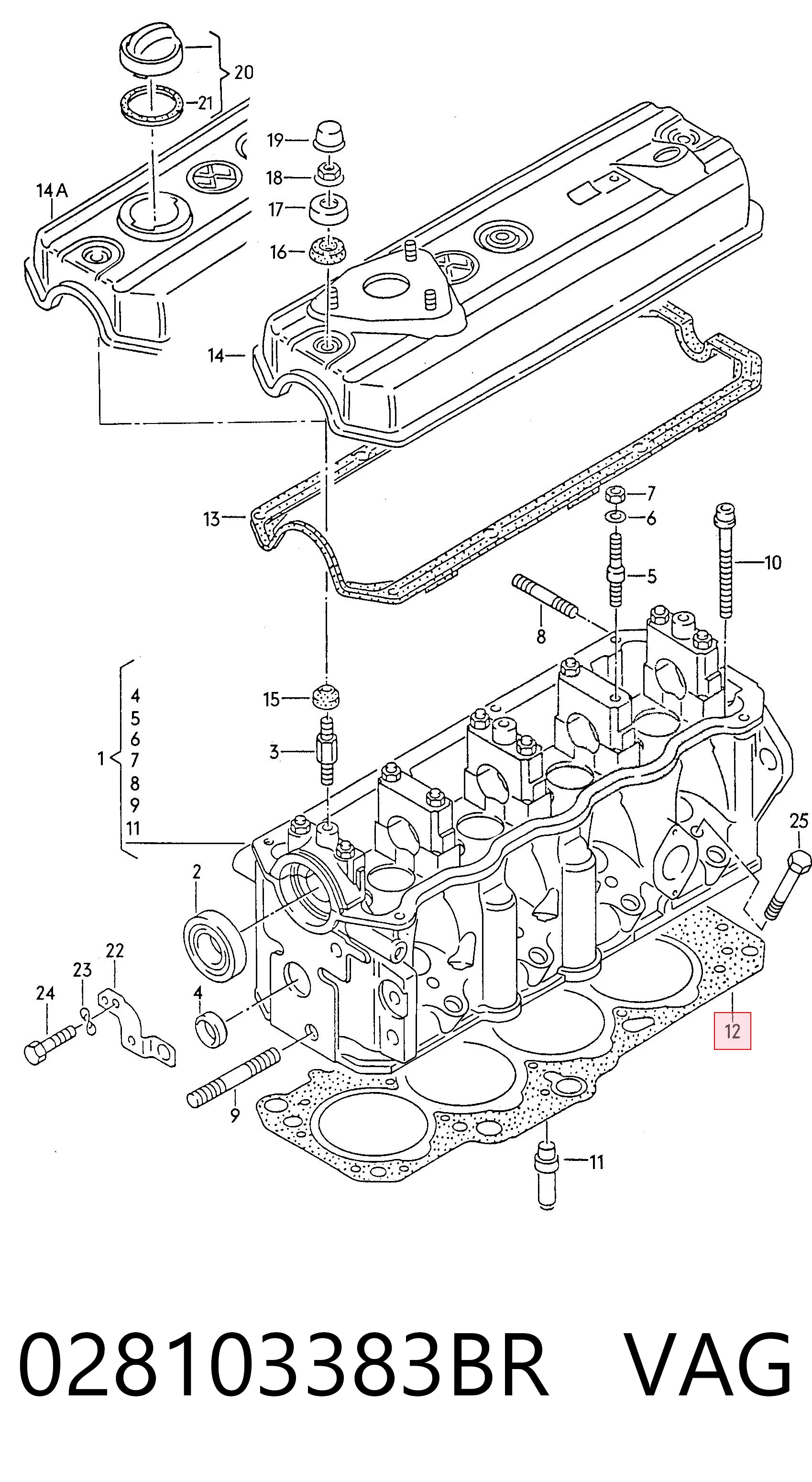 Uszczelka głowicy cylindrów Ford Galaxy I VX