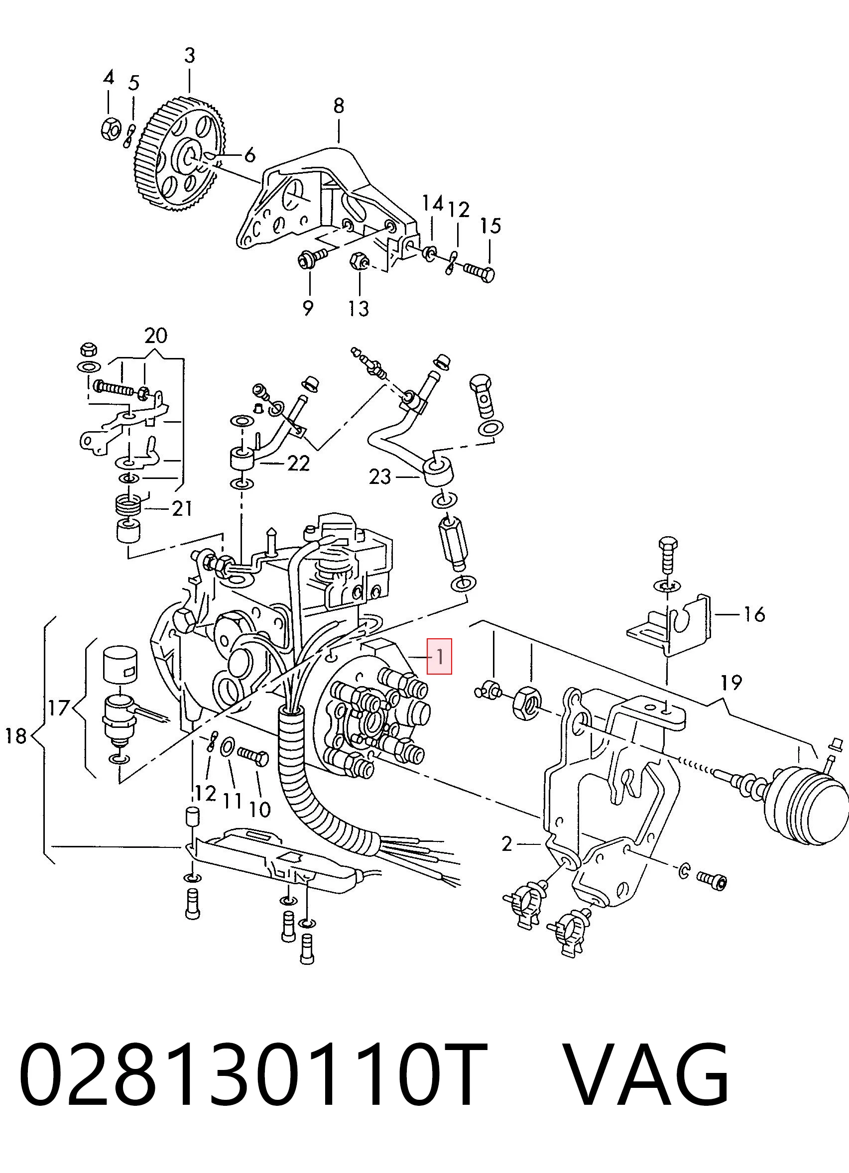 Pompa wtryskowa wysokiego ciśnienia do Volkswagen Polo III 6N1