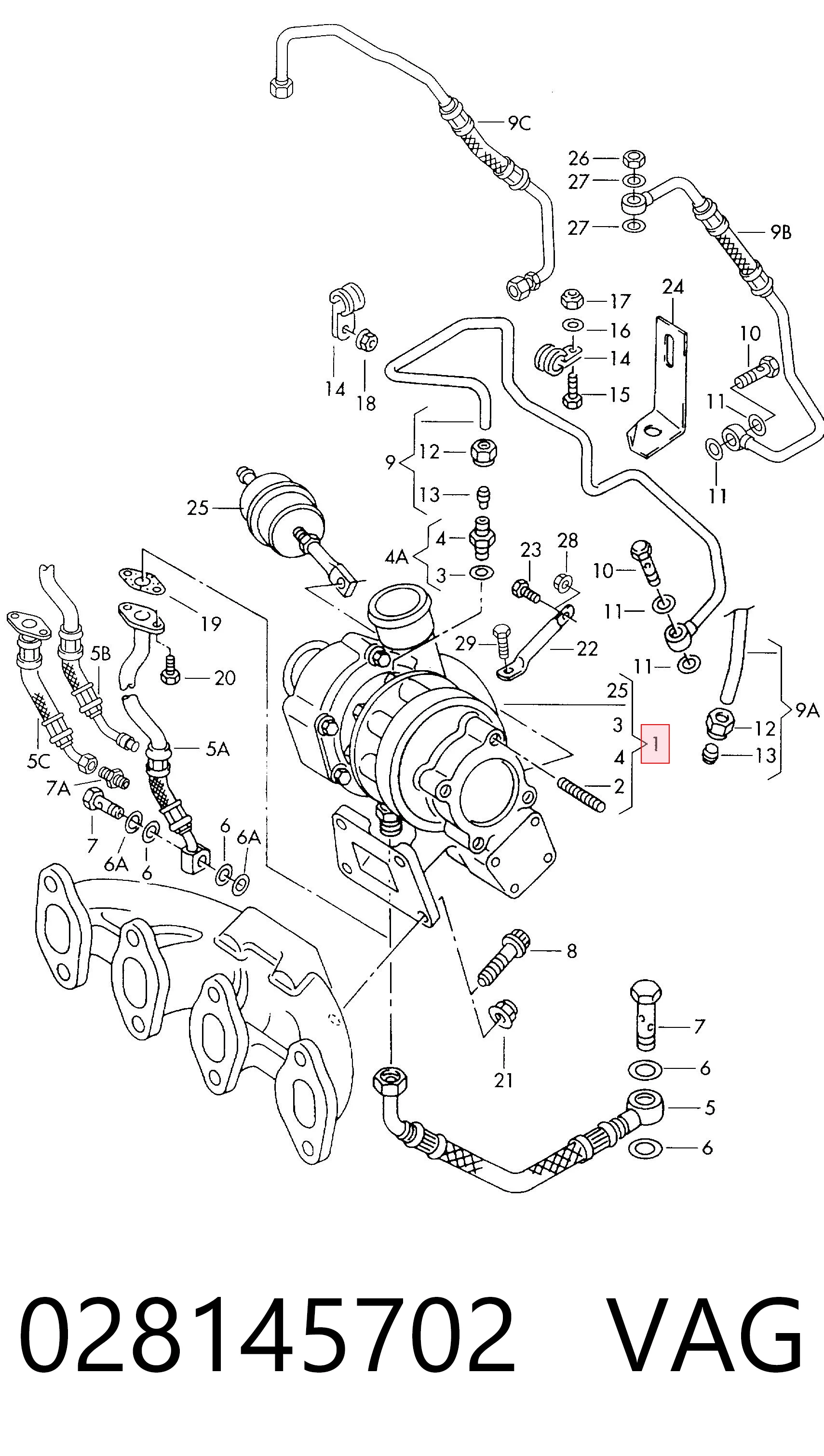Turbina do Volkswagen Passat B3, B4 3A5, 351, 315