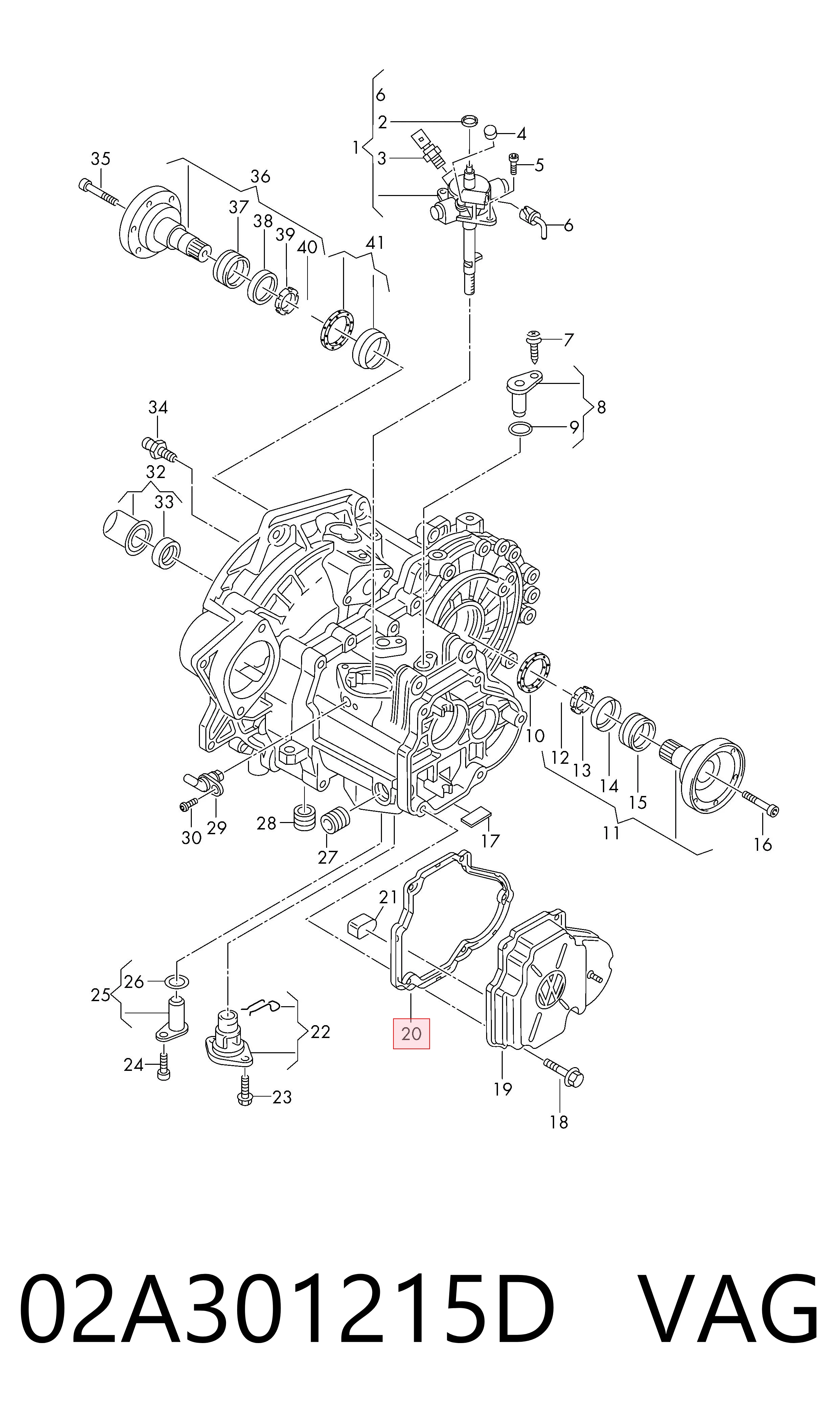Uszczelka miski automatycznej/mechanicznej skrzyni biegów VAG 02A301215D cena, od 14,48 USD