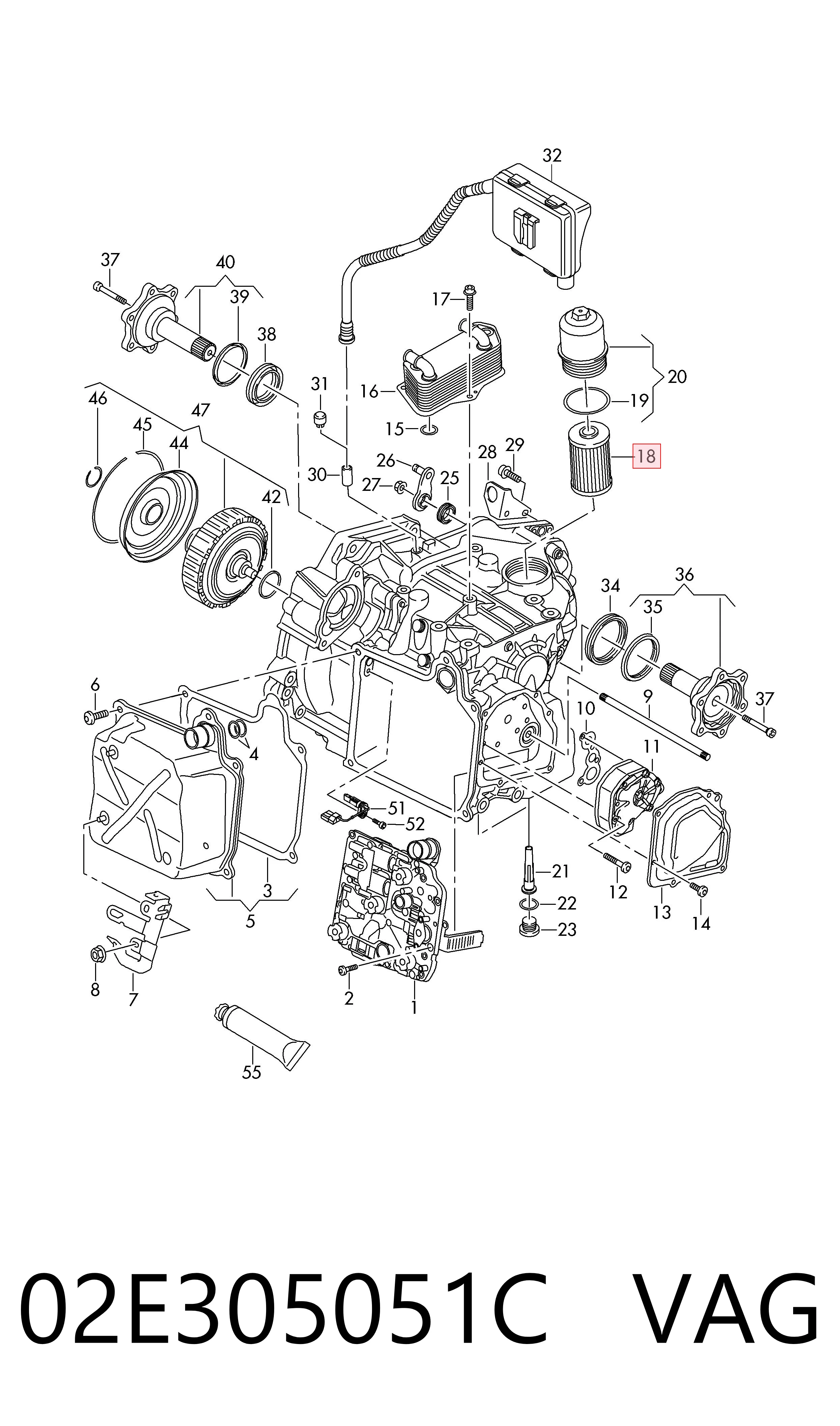 02E305051C VAG Filtr automatycznej skrzyni biegów
