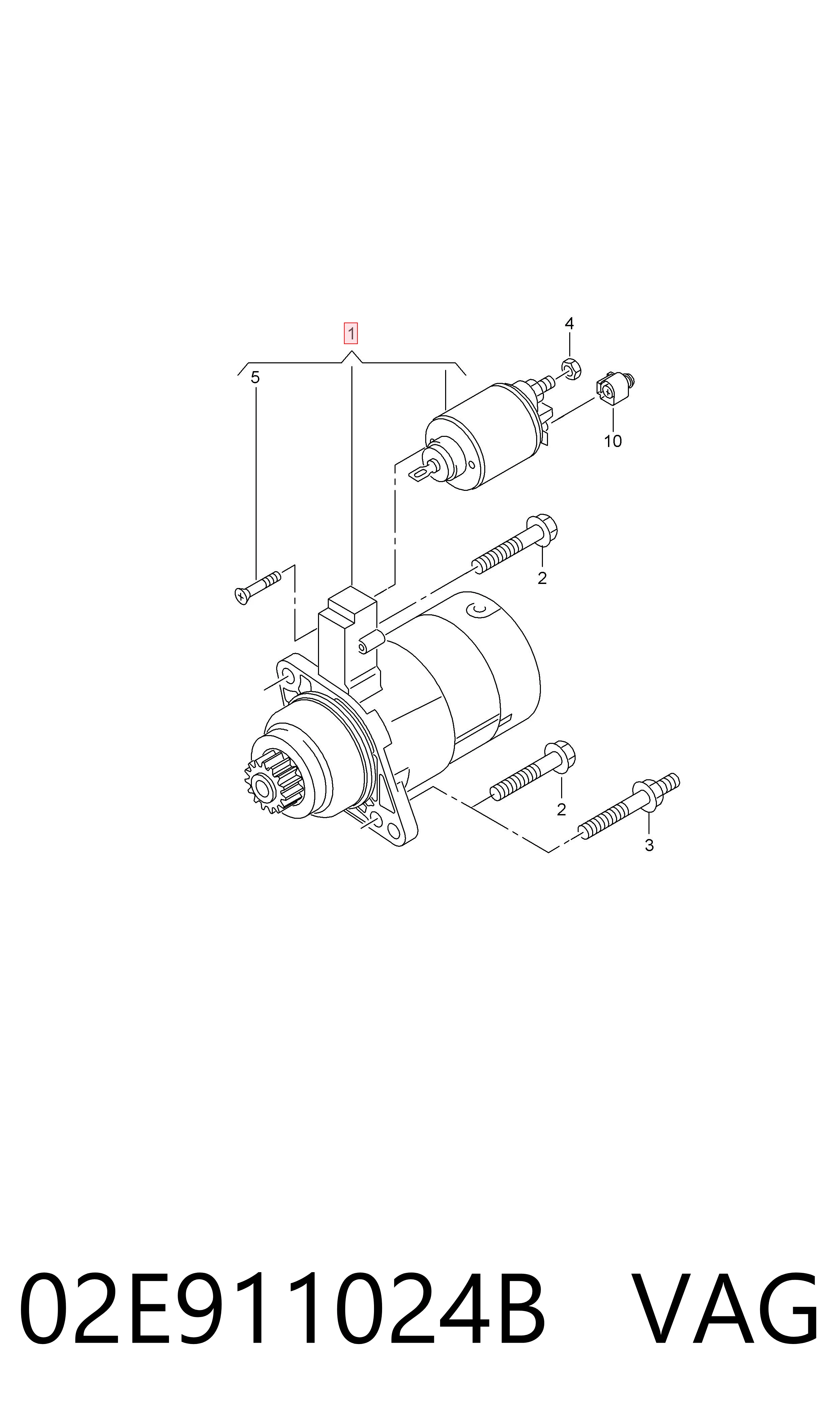 Rozrusznik VAG 02E911024B cena, od 95,34 USD